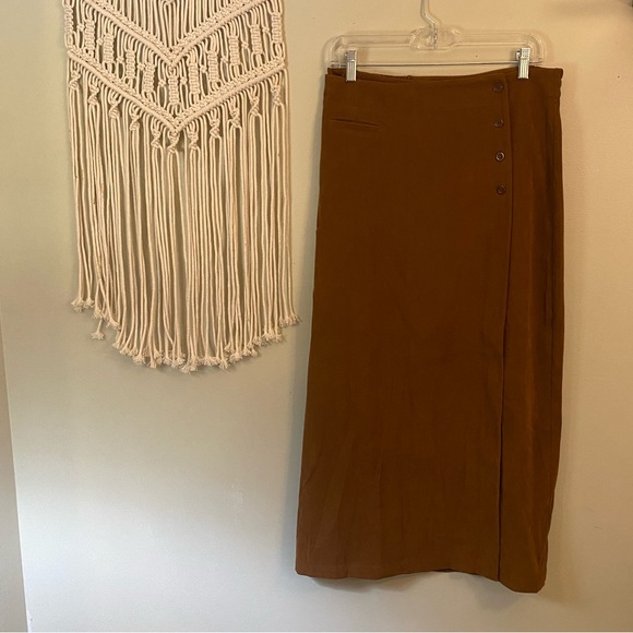 Christopher & Banks Long Pencil Warm Wrap Skirt - Picture 2 of 7